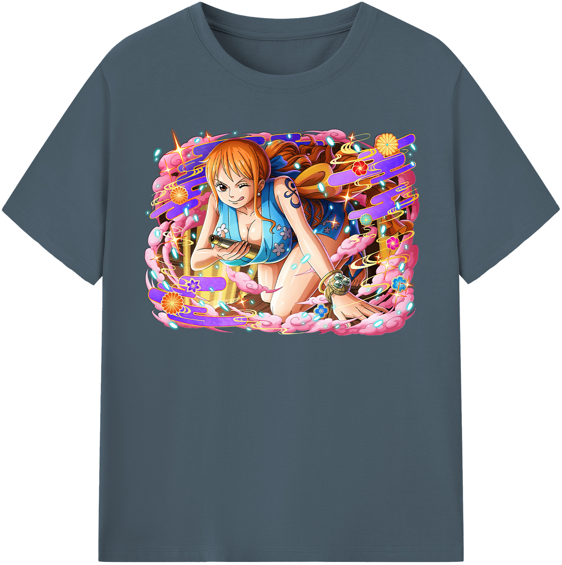 ワンピース ナミ ONE PIECE Nami 綿100％半袖Tシャツ（フロントプリント）